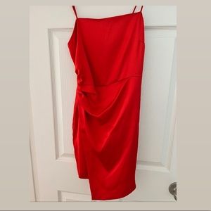 NWT Zara Red Satin Mini Dress